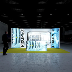 PIXLIP GO Kopf Messestand 6 x 3,5m