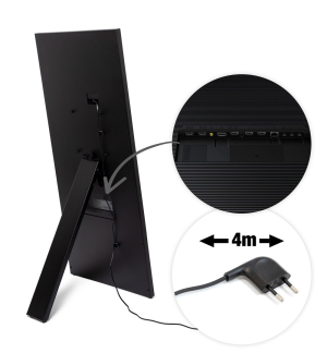 StreamLine Digitaler Kundenstopper mit 43" Samsung-Bildschirm Schwarz