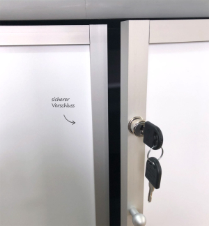 Türen mit Schloss für Sechsecktheke Türen mit Schloss für Sechsecktheke