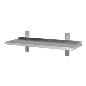 Wandbord Edelstahl verstärkt, 1 Boden, 80x40