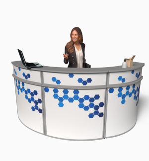 Aufsatz Tresen Halbrundtheke Groß  Aufsatz Tresen Halbrundtheke Groß