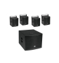 OMNITRONIC Set MOLLY-12A Subwoofer aktiv + 4x MOLLY-6 Top 8 Ohm, schwarz