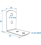 ROADINGER Eckverstrebung 25x40mm
