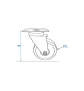 ROADINGER Lenkrolle 75mm grau