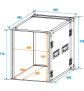 ROADINGER Rack Profi 15HE 45cm