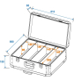 ROADINGER CD-Case, schwarz, 200 CDs, mit Trolley