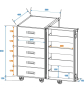 ROADINGER Universal-Schubladen-Case TSF-1 mit Rollen