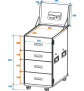 ROADINGER Universal-Schubladen-Case WDS-1 mit Rollen