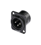 HICON XLR Einbaustecker 3pol HI-X3DM-M