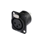 HICON XLR Einbaukupplung 3pol HI-X3DF-M