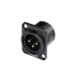 HICON XLR Einbaustecker 3pol HI-X3DM-G