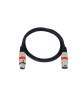 OMNITRONIC XLR Kabel 3pol 1m sw/rt