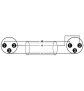 OMNITRONIC Adapterkabel XLR(M)/XLR(M) 0,2m sw