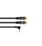 OMNITRONIC Adapterkabel 3,5 Klinke 90°/2xCinch 0,5m