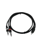 OMNITRONIC Adapterkabel 3,5 Klinke/2xKlinke 1,5m sw