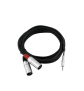 OMNITRONIC Adapterkabel 3,5 Klinke/2xXLR(M) 3m sw