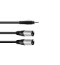 OMNITRONIC Adapterkabel 3,5 Klinke/2xXLR(M) 1,5m sw