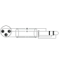 OMNITRONIC Adapterkabel XLR(M)/Klinke stereo 0,9m sw