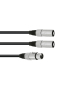 OMNITRONIC Adapterkabel XLR(F)/2xXLR(M) 1m sw