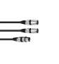 OMNITRONIC Adapterkabel XLR(F)/2xXLR(M) 3m sw