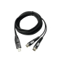 OMNITRONIC Adapterkabel XLR(F)/2xXLR(M) 3m sw