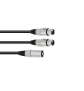 OMNITRONIC Adapterkabel XLR(M)/2xXLR(F) 0,5m sw