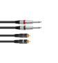 OMNITRONIC Adapterkabel 2xKlinke/2xCinch 6m sw