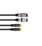 OMNITRONIC Adapterkabel 2xXLR(M)/2xCinch 1,0m sw