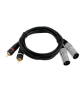 OMNITRONIC Adapterkabel 2xXLR(M)/2xCinch 1,0m sw