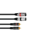 OMNITRONIC Adapterkabel 2xXLR(M)/2xCinch 3m sw