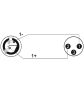 OMNITRONIC Adapterkabel Speaker(F)/XLR(M) 1m sw