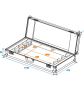 ROADINGER Flightcase 4x LED BAR-252 RGB