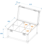 ROADINGER Flightcase 6x TMH-6/7/8/9