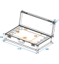 ROADINGER Flightcase EC-B252 4x LED BAR-252 RGB
