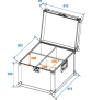 ROADINGER Flightcase EP-64 4x PAR-64 Spot kurz