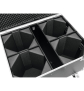 ROADINGER Flightcase 4x LED THA-100F/THA-120PC mit Rollen