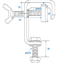 EUROLITE TH-52 Theaterhaken silber