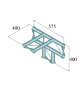 ALUTRUSS BISYSTEM PH-42 4-Weg T-Stück horizontal
