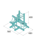 ALUTRUSS DECOLOCK DQ3-SPAT42 4-Weg T-Stück \/ sw