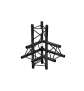 ALUTRUSS DECOLOCK DQ3-SPAC45 4-Weg Ecke rechts sw