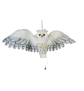 EUROPALMS Halloween Schnee-Eule, animiert, 80cm