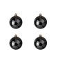 EUROPALMS LED Snowball 8cm, schwarz 5x