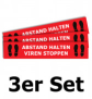 Bodenaufkleber 3er Set