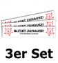 Bodenaufkleber Motiv "Bleibt Zuhause" 3er Set