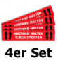 Bodenaufkleber 4er Set