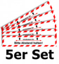 Bodenaufkleber Motiv "Bitte Abstand halten" 5er Set