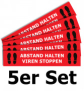 Bodenaufkleber 5er Set