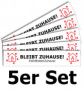 Bodenaufkleber Motiv "Bleibt Zuhause" 5er Set
