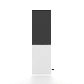 Digitale Infostele Smart Line mit Samsung Bildschirm - GIF 360 Grad ohne Werbung weiß