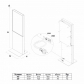Digitale Infostele Smart Line mit Samsung Bildschirm - Abmessungen